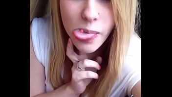 cum on asian long tongue