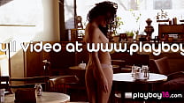 Skinny Brunette Naked Muse Reveals Her Small Tits After Hours