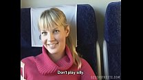 Czech Streets Blonde Girl In Train