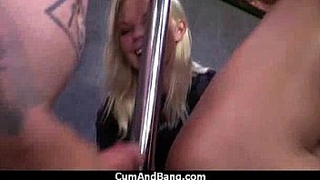 Black chick deepthroats a group of white studs and gets rewarded with cum 15 Black chick deepthroats a group of white studs and gets rewarded with cum 15