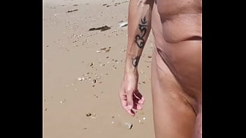 Exhibitionist and naked cock caress on the beach and in the dunes Exhibitionist and naked cock caress on the beach and in the dunes