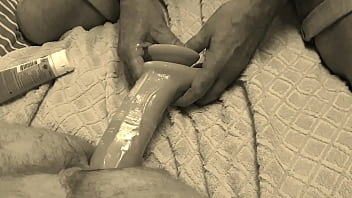 Playing with huge dildo anal Playing with huge dildo anal