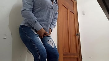 In the office i am super excited in my boss's office and while waiting for his clients i started to touching very dirty i am a secretary who loves intense pleasures real porn in the office