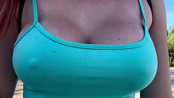 European stepmom artemisia love big perfect boobs outside outdoor public showing horny tits