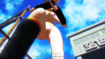 Blonde girl dancing on street mmd by chick