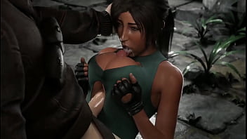 Lara croft sensual titjob and fuck Lara croft sensual titjob and fuck