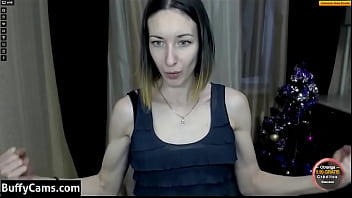 Girl flexing her lovely muscles