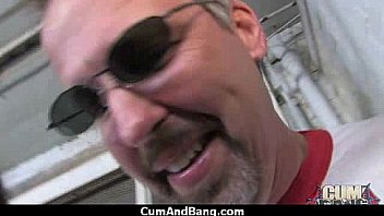 Ebony babe sucks group of white guys 14 Ebony babe sucks group of white guys 14