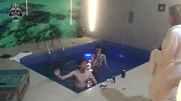 Threesome with friends in the motel pool part 3