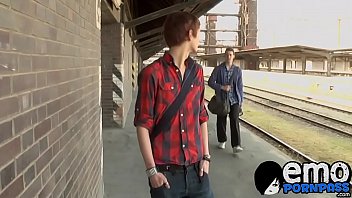 Emo twink bounces on hairy fat prick Emo twink bounces on hairy fat prick