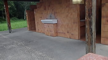 Naked for visiting toilet of arest area Naked for visiting toilet of arest area