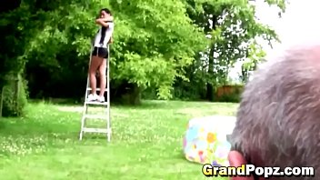 No way old dirty pervert fucks an amazing brunette teen and she likes it No way old dirty pervert fucks an amazing brunette teen and she likes it