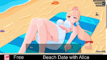 Beach date with alice free game itchio simulation 2d adult eroge erotic pixel art