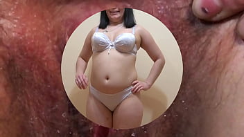 A dirty cunt will pee all over you and her white panties lots of urine