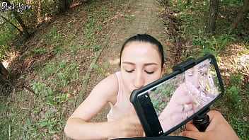 Vlog ends with risky quickie blowjob in public park Vlog ends with risky quickie blowjob in public park