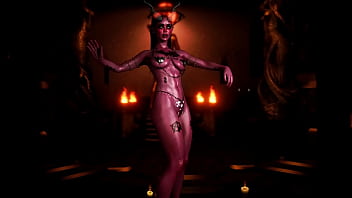 Sexy wild demon girl seduces you with unholy ritual dance in abandoned ruins Sexy wild demon girl seduces you with unholy ritual dance in abandoned ruins