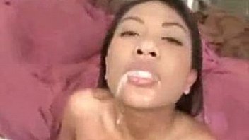 Enjoying her mouthful cum Enjoying her mouthful cum