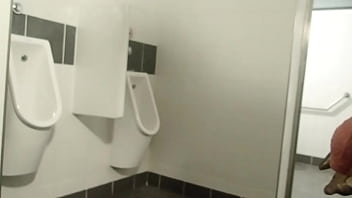 Naked visit in public toilet and caught Naked visit in public toilet and caught