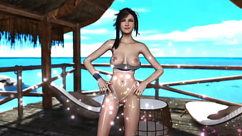 Young oiled tifa lockhart stubbornly seduces you into sex during vacation