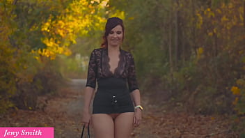 Jeny smith playing herself in public