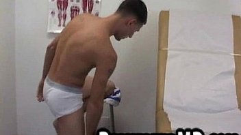 Here is a hunk doctor who is jerking his stud patients cock off Here is a hunk doctor who is jerking his stud patients cock off