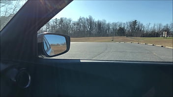 Caught barefoot and naked wanking in a big parking lot 12 19 Caught barefoot and naked wanking in a big parking lot 12 19