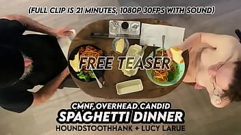 Cmnf overhead candid spaghetti dinner Cmnf overhead candid spaghetti dinner