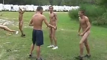 Oral suck fest with multiple twinks outdoors