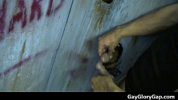 Gloryholes and handjobs gay wet blowjobs through a hole 14