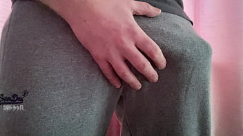 Pulling out my big cock from my grey sweat pants Pulling out my big cock from my grey sweat pants