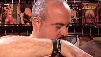 Muscle daddies in the leather store Muscle daddies in the leather store