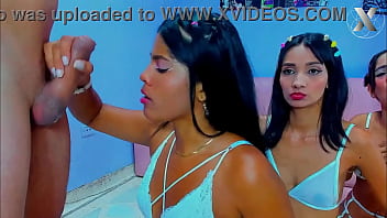 Wild throat expansion for this brunette slut in orgy with her bisexual friends Wild throat expansion for this brunette slut in orgy with her bisexual friends