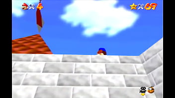 Mario from super mario 64 climbs on the castle and dies Mario from super mario 64 climbs on the castle and dies