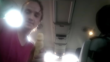 A shemale arrives at a car wash and vacuums up a mess A shemale arrives at a car wash and vacuums up a mess