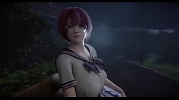 Comendo uma estudante