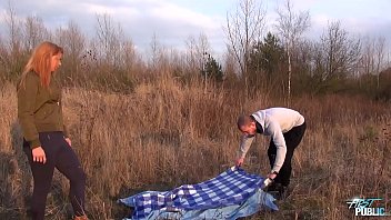 Redhead beauty convinced to fuck outdoor with wierd stranger Redhead beauty convinced to fuck outdoor with wierd stranger