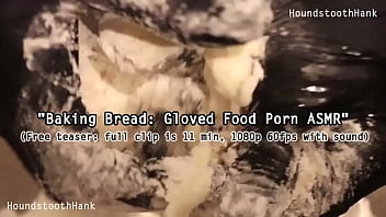 Baking gloved food porn asmr
