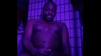 Purple lights while naked 7