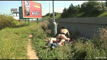 Naughty couple public sex roadside Naughty couple public sex roadside