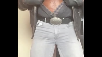 Fetish black tight shirt & jeans smoke & deload Fetish black tight shirt & jeans smoke & deload
