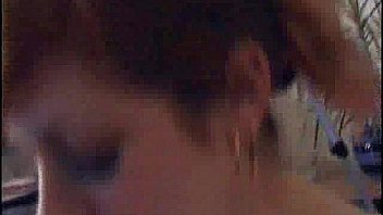 Redheaded girlfriend gives blowjob and gets facial