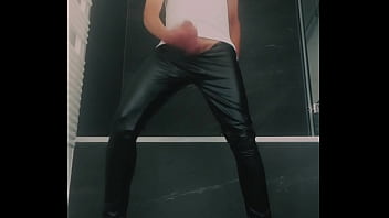 Masturbation skinny pants leather Masturbation skinny pants leather
