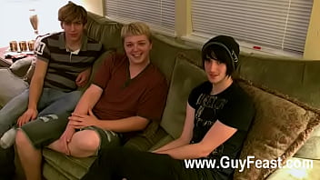 Gay xxx it turns into a complete threeway suckfest as they all trade Gay xxx it turns into a complete threeway suckfest as they all trade