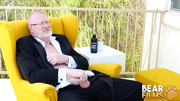 Outdoor masturbation with mature bear Outdoor masturbation with mature bear