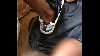 Having fun in restroom