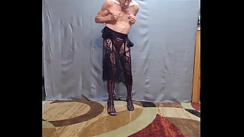 Sexy dancing in my new panties and stockings