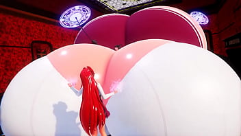 Girl swelling inflation Girl swelling inflation