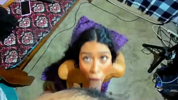 Is one hell of a cock sucker shanon not only sucks this big cock but she deepthroats the whole thing and even swallows his cum