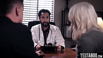 Mature horny doctor rails big boobs curvy milf hardcore in his office