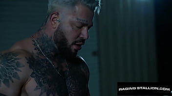 Hairy muscle hunks bareback fuck outside Hairy muscle hunks bareback fuck outside
